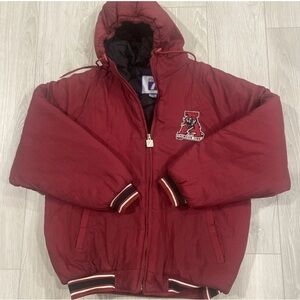 Vintage Alabama Crimson Tide, puffer jacket, embroidered size large